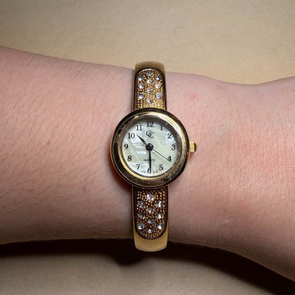 Gold Coast Gold & Rhinestone Watch - Picture 11 of 13